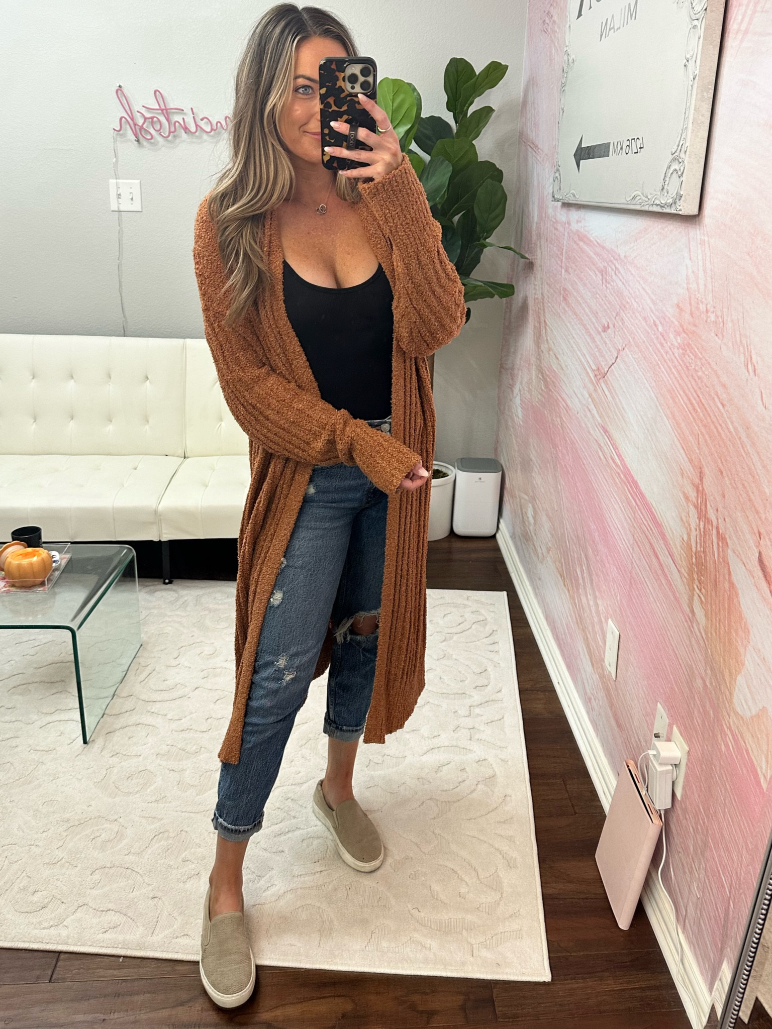 Duster fuzzy cardigan and mom jeans on sale today!!! This cardigan is SO soft and comfy! Cannot rave enough! Jeans I’ve had for years and love. Perfect fall outfit 

#LTKSeasonal #LTKstyletip #LTKSale