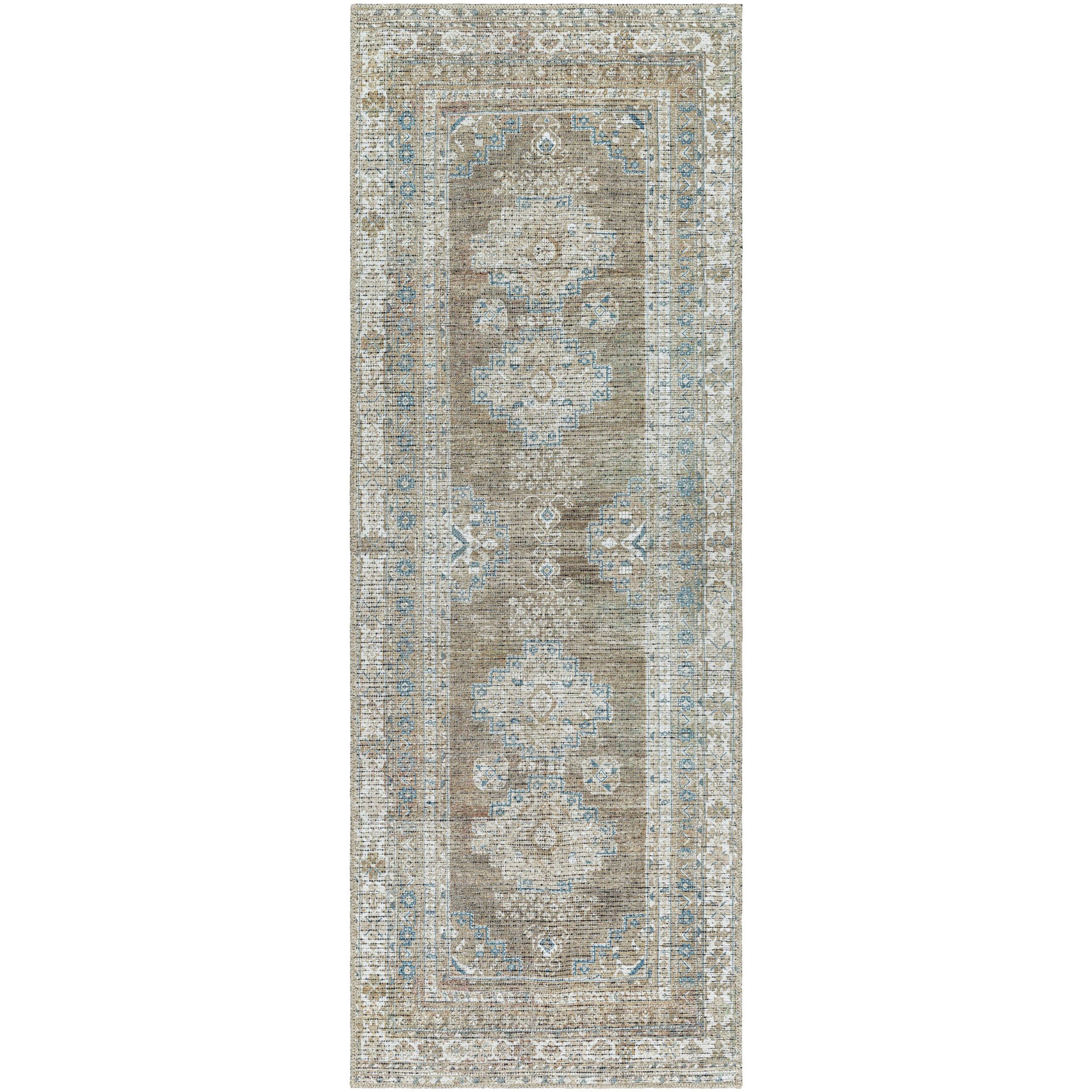 Better Homes & Gardens Geo Medallion Runner Washable Non-Skid Area Rug, Sage, 2'5" x 7' - Walmart... | Walmart (US)