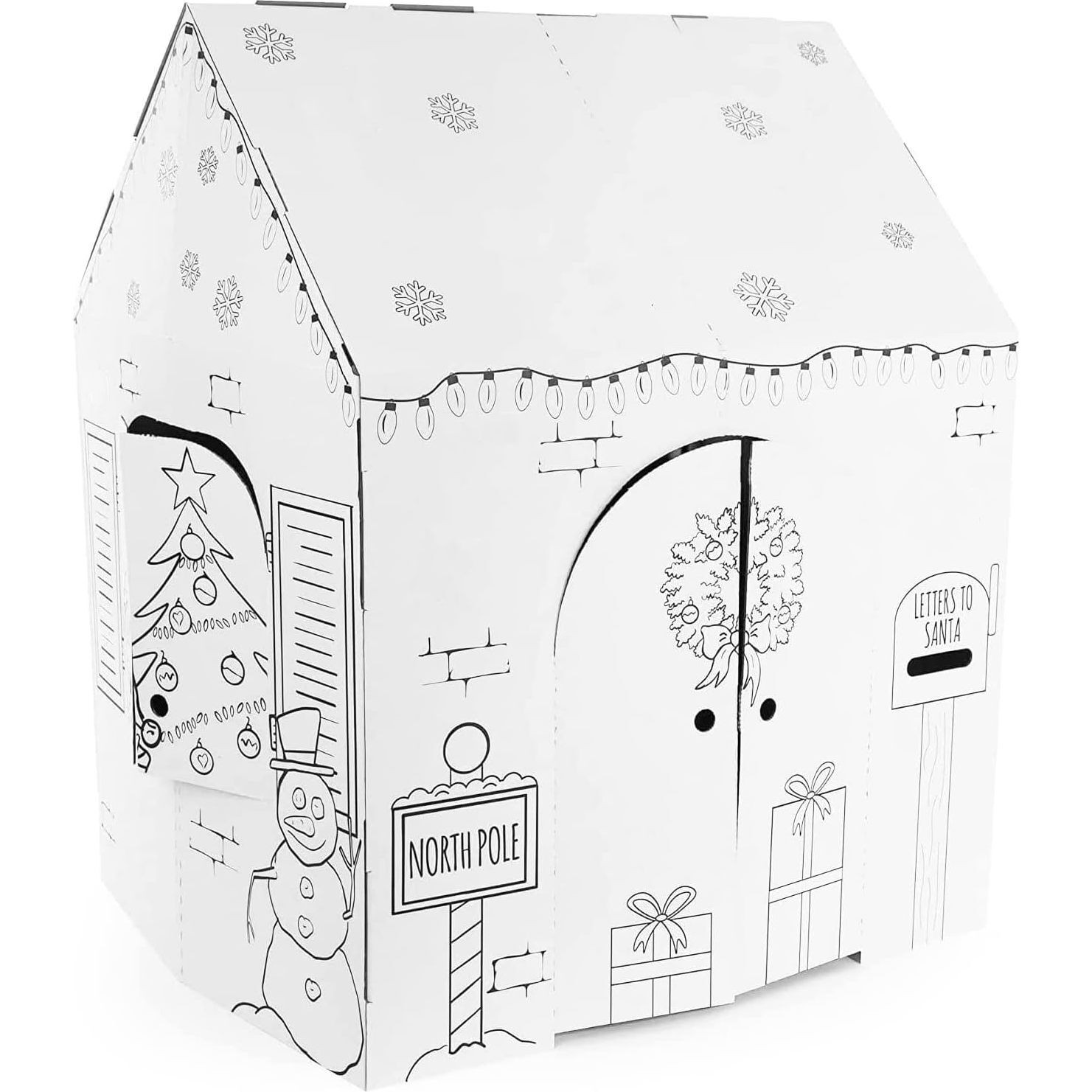 Color & Paint Cardboard Playhouse - Holiday Cottage | Maisonette