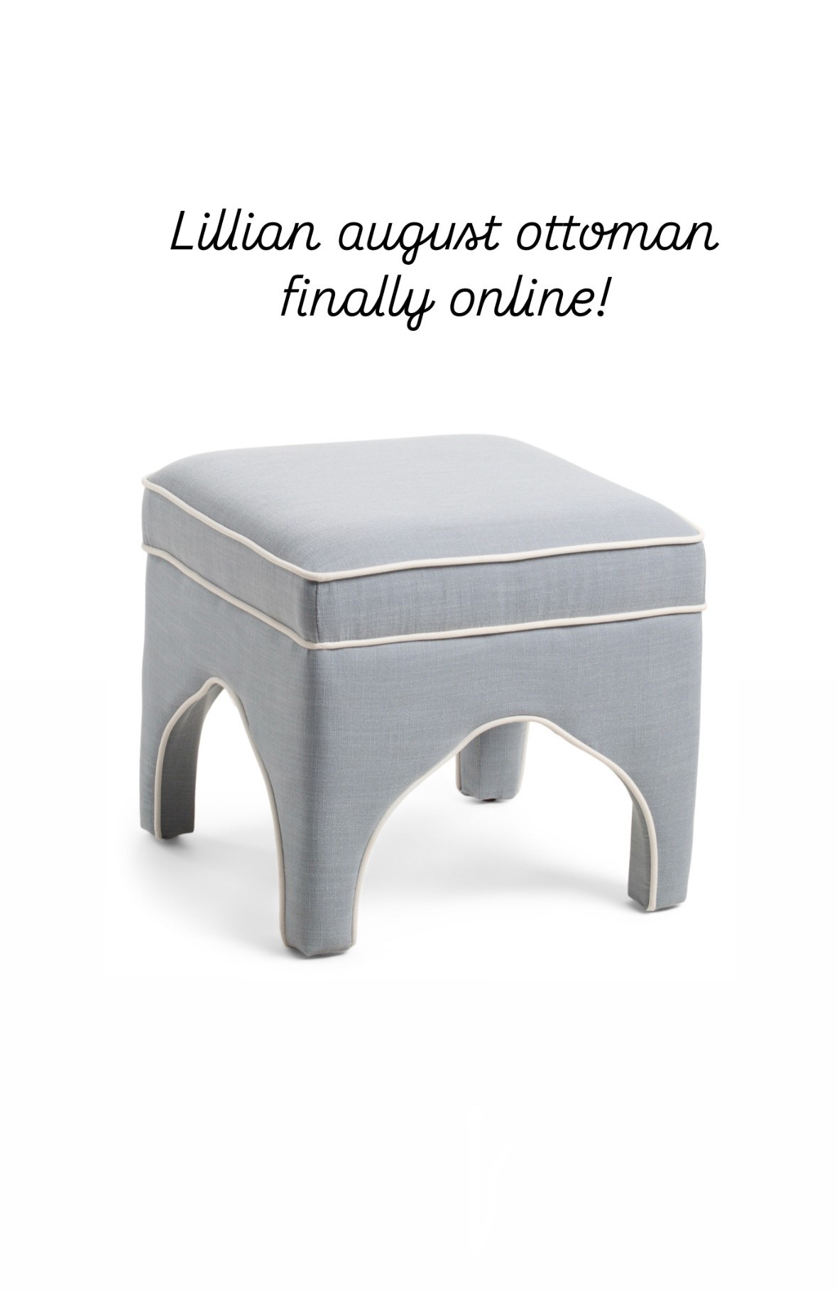 Under $80 Lillian august blue ottoman online!! 

#LTKFindsUnder100 #LTKSaleAlert #LTKHome