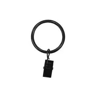 Oil-Rubbed Bronze Steel Curtain Rings with Clips (Set of 10) | The Home Depot