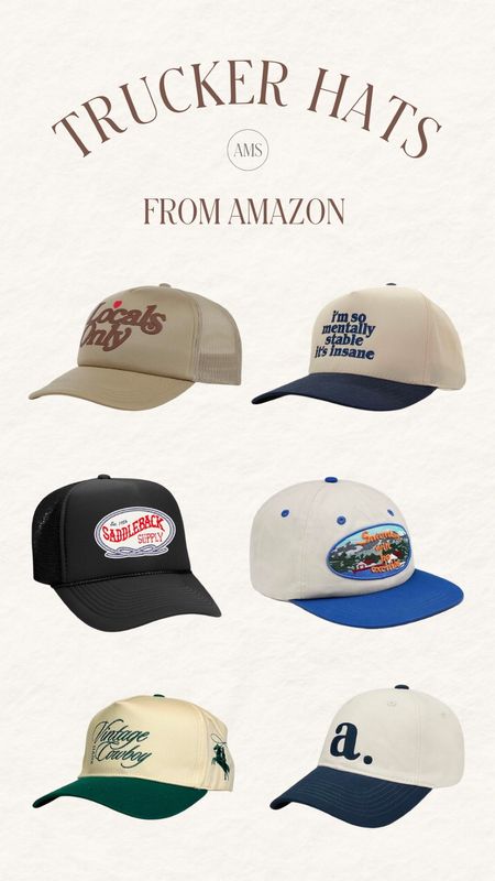 Amazon trucker hats I found! I’m obsessed with them for spring and summer outfits! 

#LTKfindsunder100 #LTKstyletip