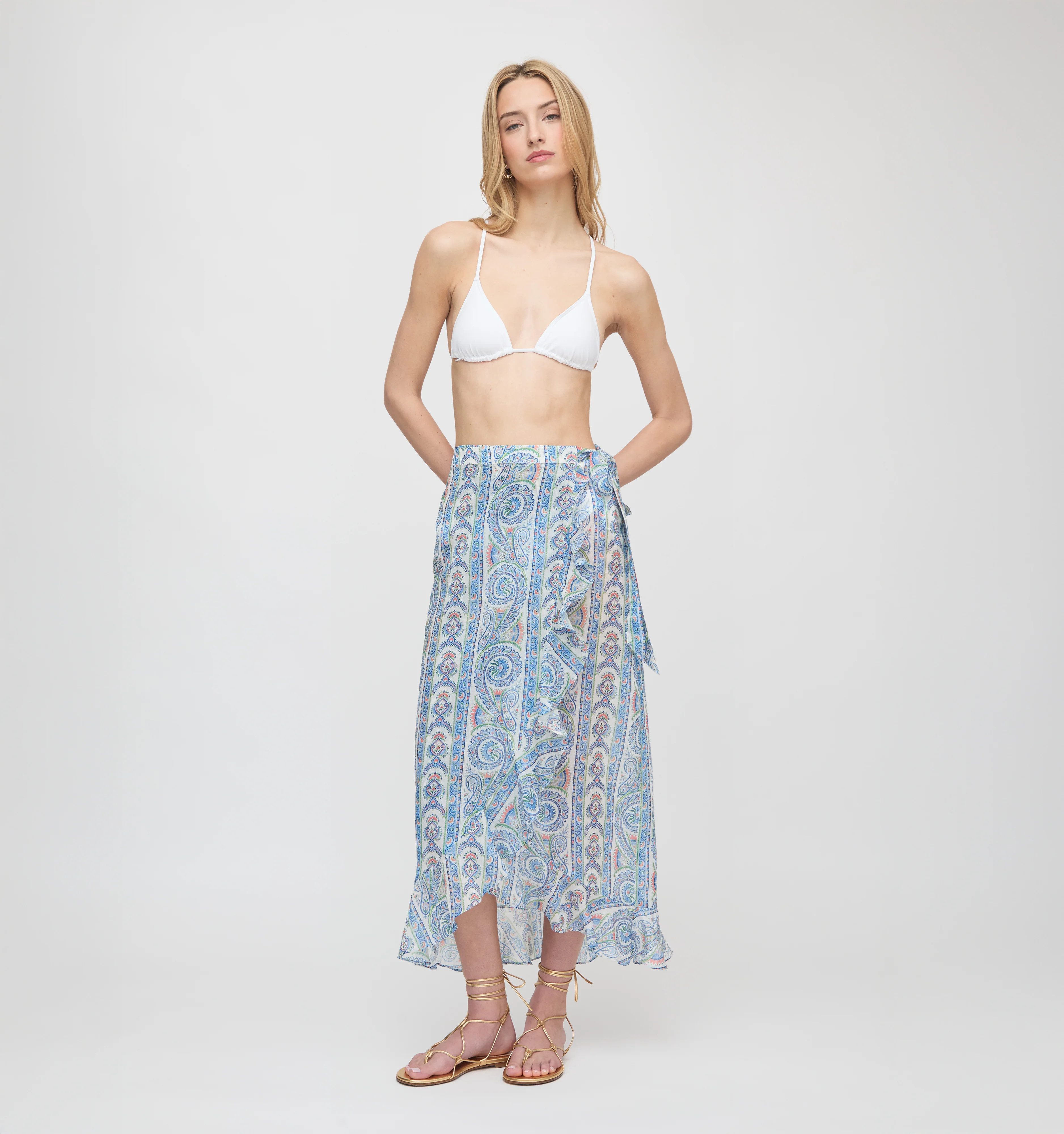 The Carlyle Skirt | Blue Corsica Paisley / XXL | Hill House Home | Hill House Home US