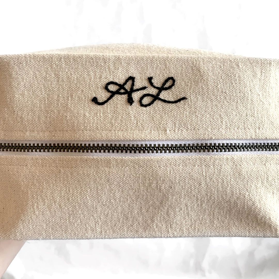 Personalized Project Bag With Handle. Custom Embroidered - Etsy | Etsy (US)