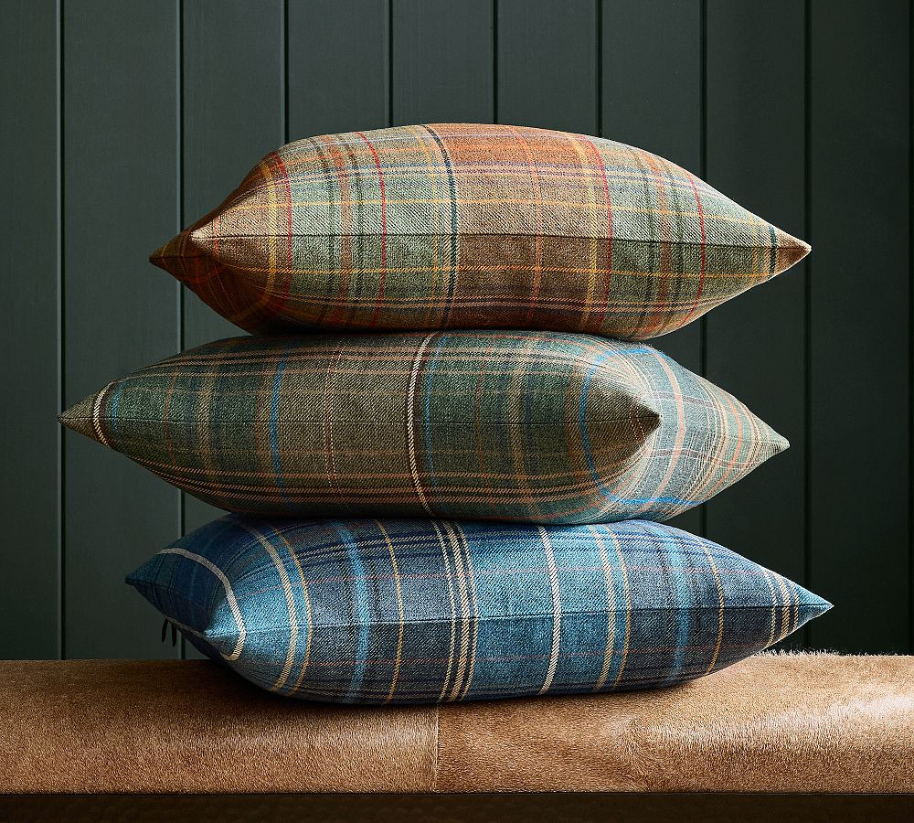 Woodrow Plaid Pillow Cover | Pottery Barn (US)