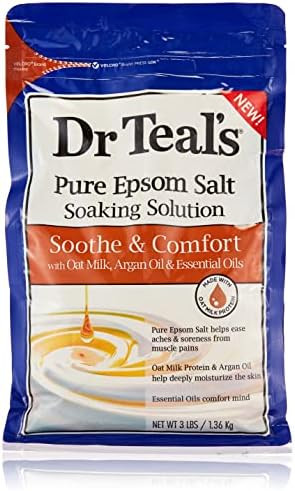 Dr Teal's Pure Epsom Salt, Soothe & Comfort with Oat Milk & Argan Oil, 3lbs | Amazon (US)