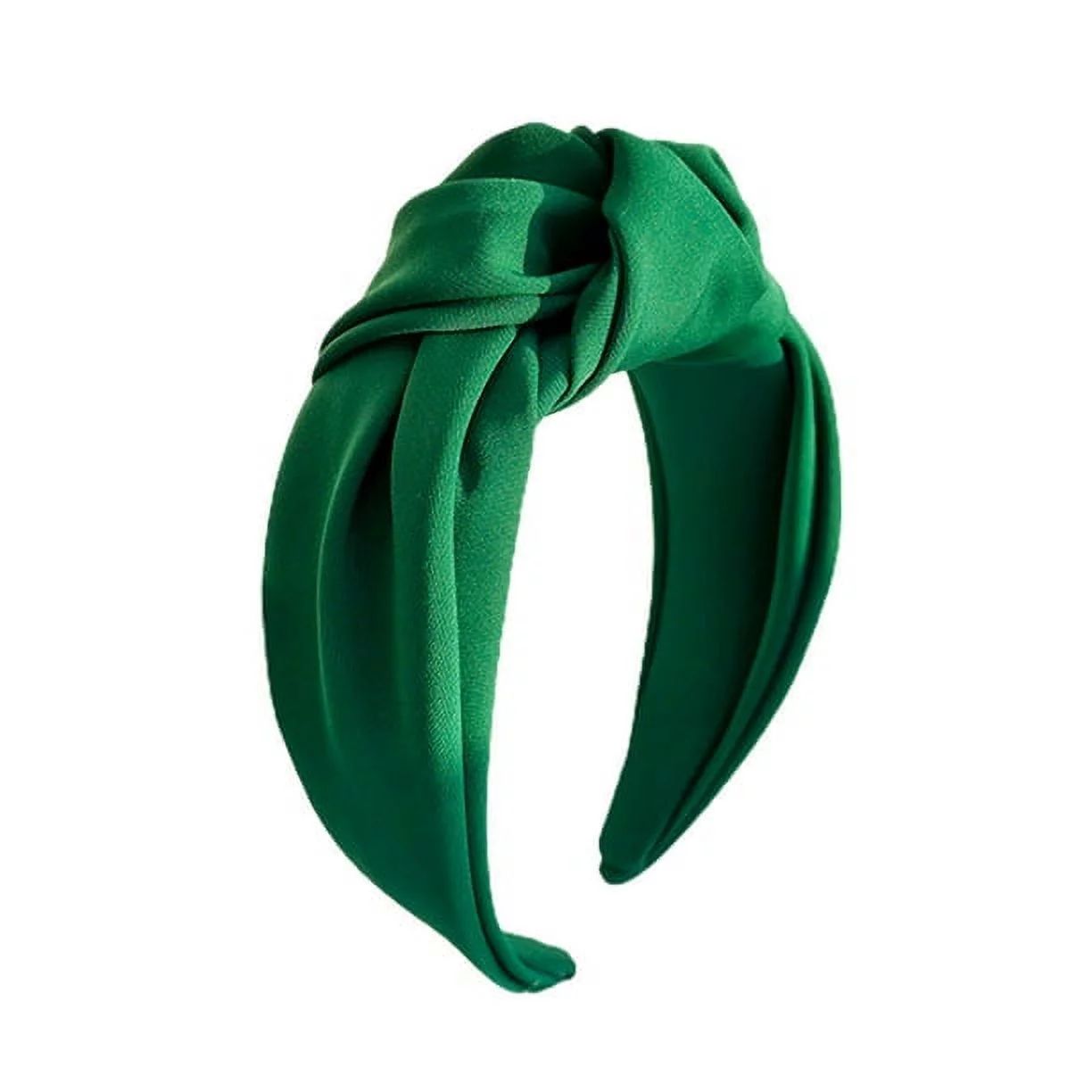HEVIRGO Women Headband Solid Color Knotted Sweet Wide Edge Fabric Wrap Hair Hoop Headwear Black F... | Walmart (US)