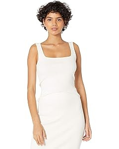 Vince Ribbed Square Neck Tank | The Style Room, powered by Zappos | Zappos