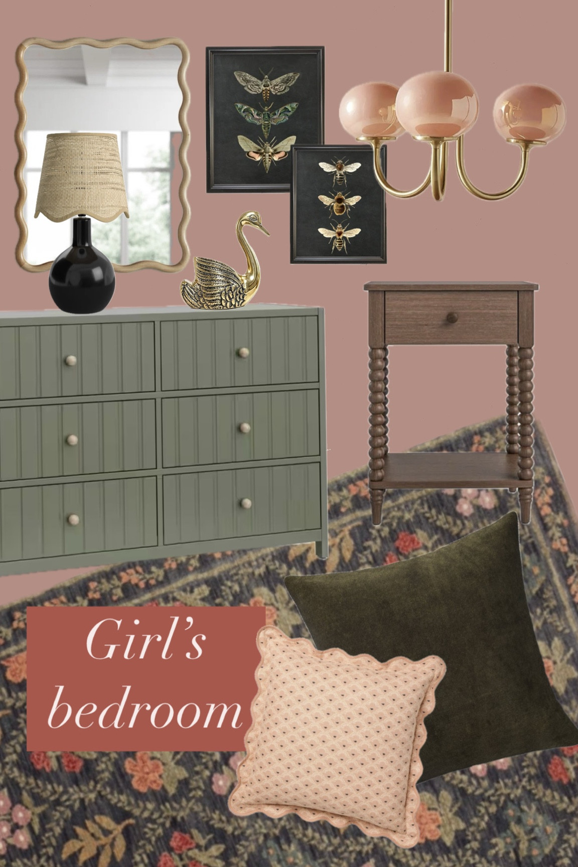 When I stumbled on this olive green dresser from Home Depot I gasped and immediately envisioned these tones together! 

Amazon finds, Amazon home, Etsy, wall art, scalloped mirror, accent table lamp, girl’s room inspo, dark floral, spindle nightstand, Wayfair finds, loloi rug, rifle paper co, brass decor

#LTKFindsUnder50 #LTKKids #LTKHome