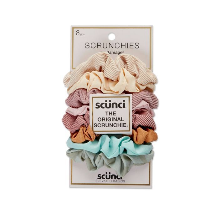 scunci Basics Fashion Small Scrunchies - Dusty Pastels - 8pk | Target