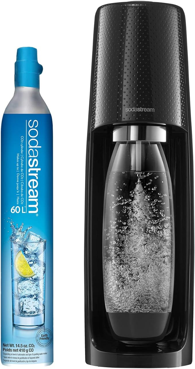 SodaStream Fizzi Sparkling Water Maker (Black) with CO2 and BPA free Bottle, 1-Liter, 60-Liter | Amazon (US)