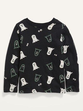 Unisex Long-Sleeve Ghost-Print T-Shirt for Toddler | Old Navy (US)
