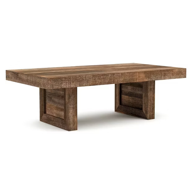 Hoverton Rectangle Mango Wood Coffee Table Warm Natural Tone - Furniture Of America | Target