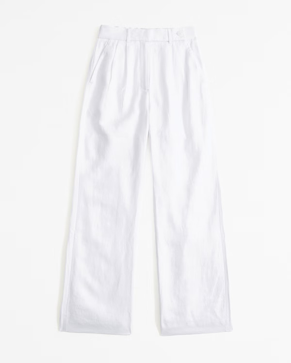 A&F Sloane Tailored Premium Linen Pant | Abercrombie & Fitch (US)