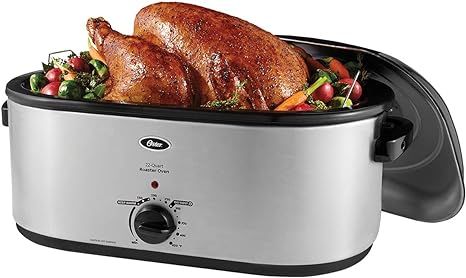Oster Roaster Oven with Self-Basting Lid | 22 Qt, Stainless Steel | Amazon (US)