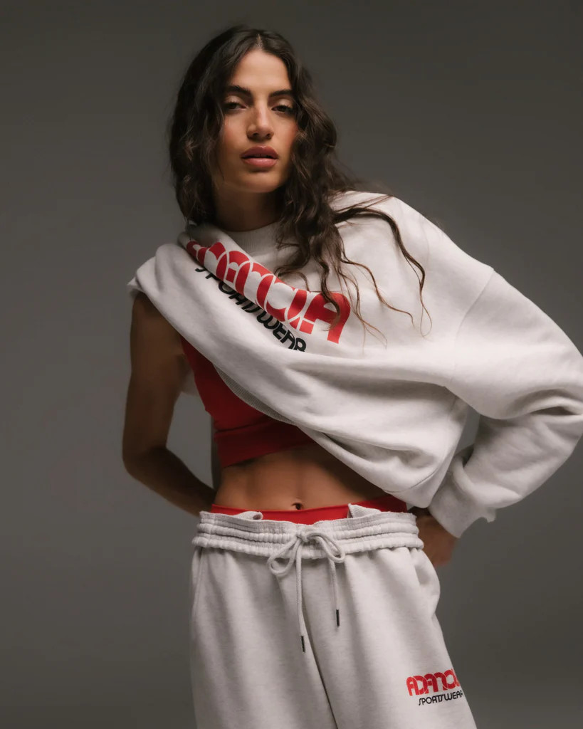 Sportswear Oversized Sweatshirt - Light Grey Melange | Adanola UK