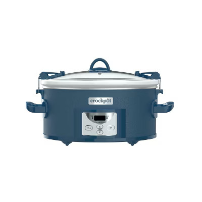 Crock-Pot 7qt One Touch Cook and Carry Slow Cooker - Blue | Target