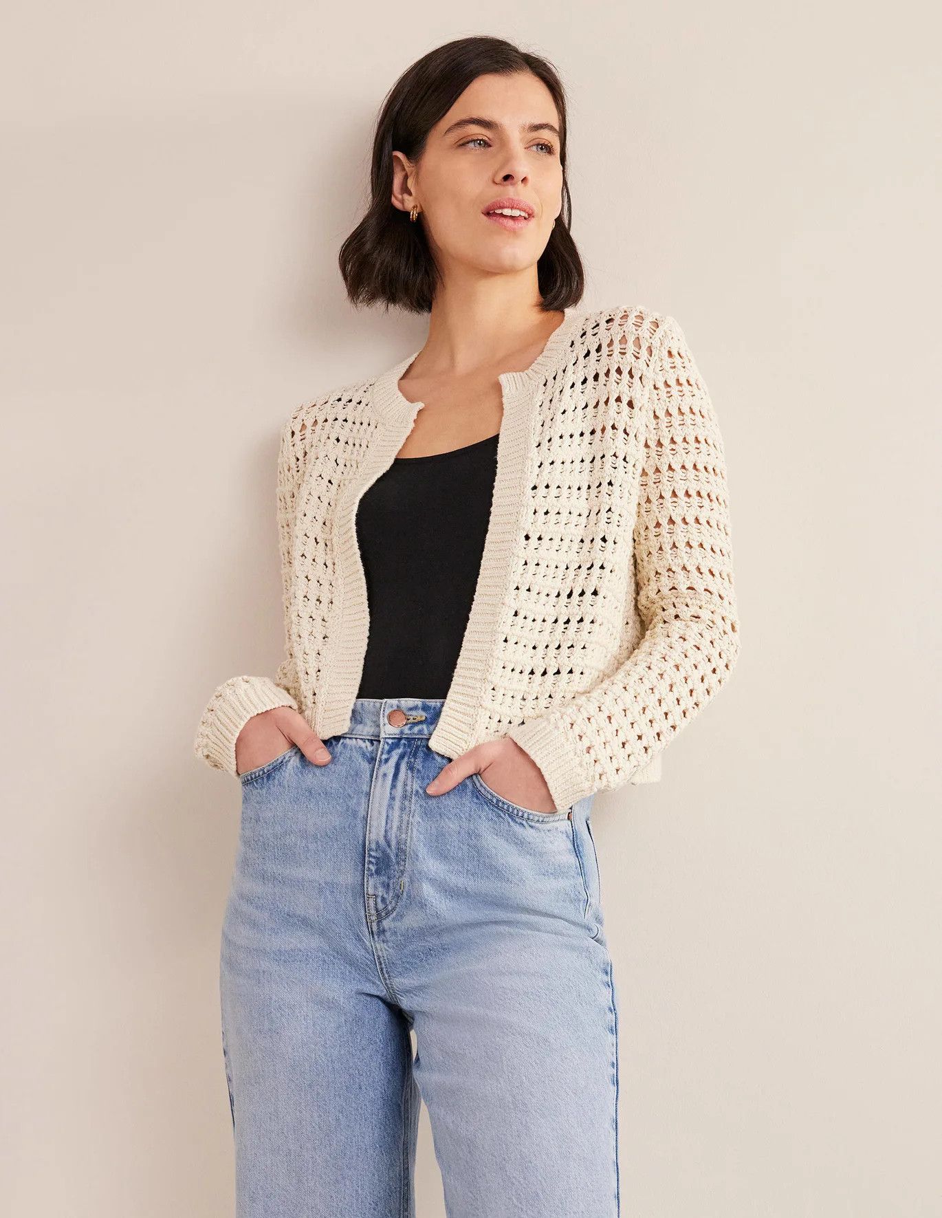 Cropped Crochet Cardigan | Boden (US)
