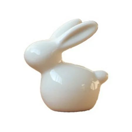 RABBITH 1Pc Ceramics Bunny Figurine Easter Pure White Bunny Figurines Home Decor Rabbits Ornaments f | Walmart (US)