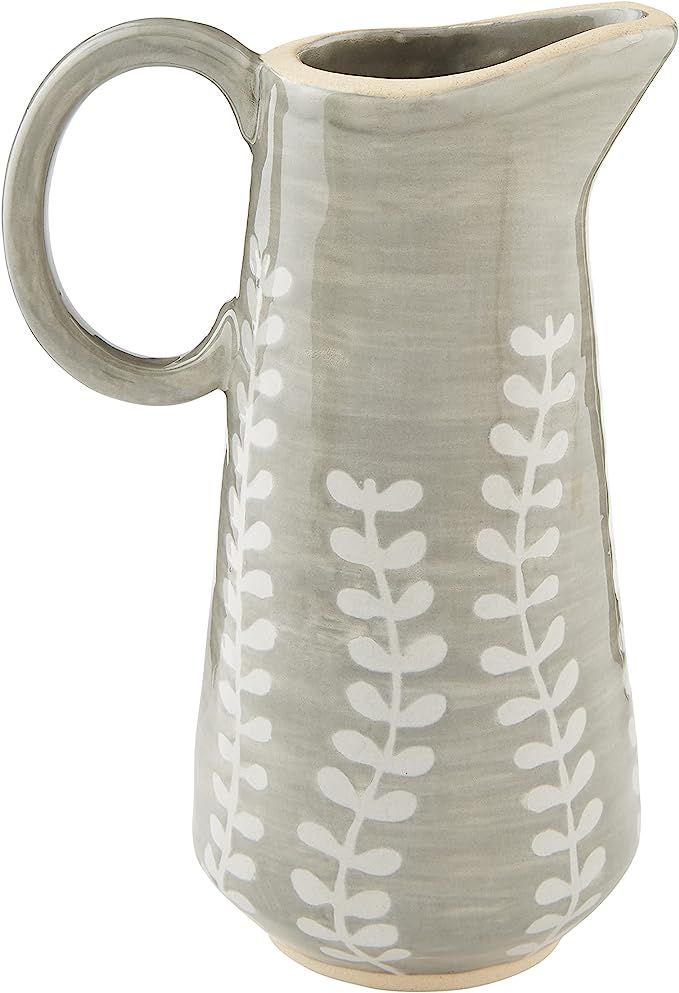 Mud Pie Painted Leaf Bud Vase, Gray | Amazon (US)