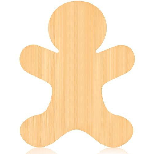 AWIZOM Christmas Wooden Cutting Board Gingerbread Man Shape Wood Charcuterie Board Bamboo Chopping Board Christmas Wood Serving Board Tray for Xmas Holiday Housewarming Present,13.39x10.43x0.59" | Amazon (US)