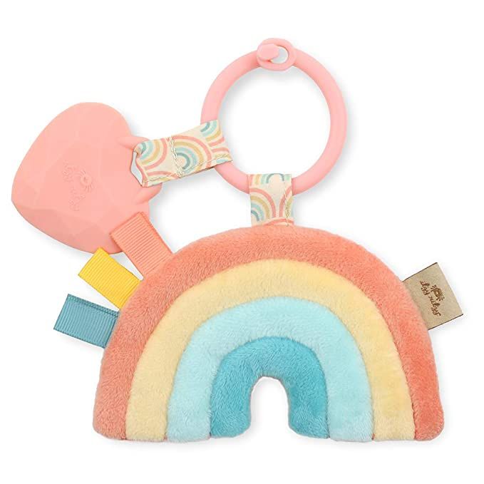 Itzy Ritzy Itzy Pal Infant Toy & Teether; Includes Lovey, Crinkle Sound, Textured Ribbons & Silic... | Amazon (US)