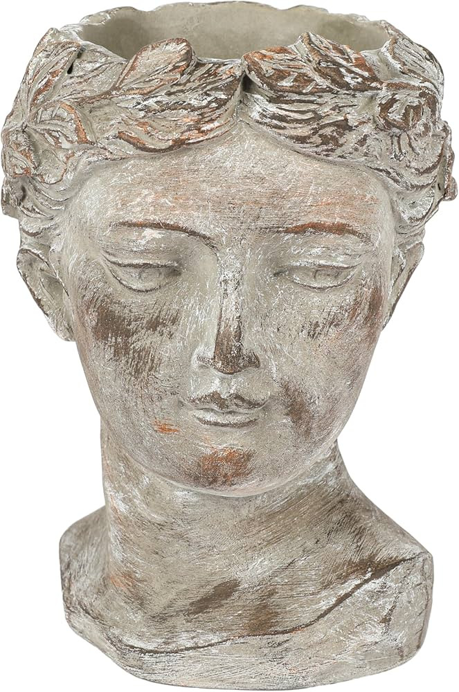 WHOLE HOUSEWARES Women Head Planter for Plants Set of 1-8" x 6" x 6" Artistic Greco-Inspired Vase... | Amazon (US)