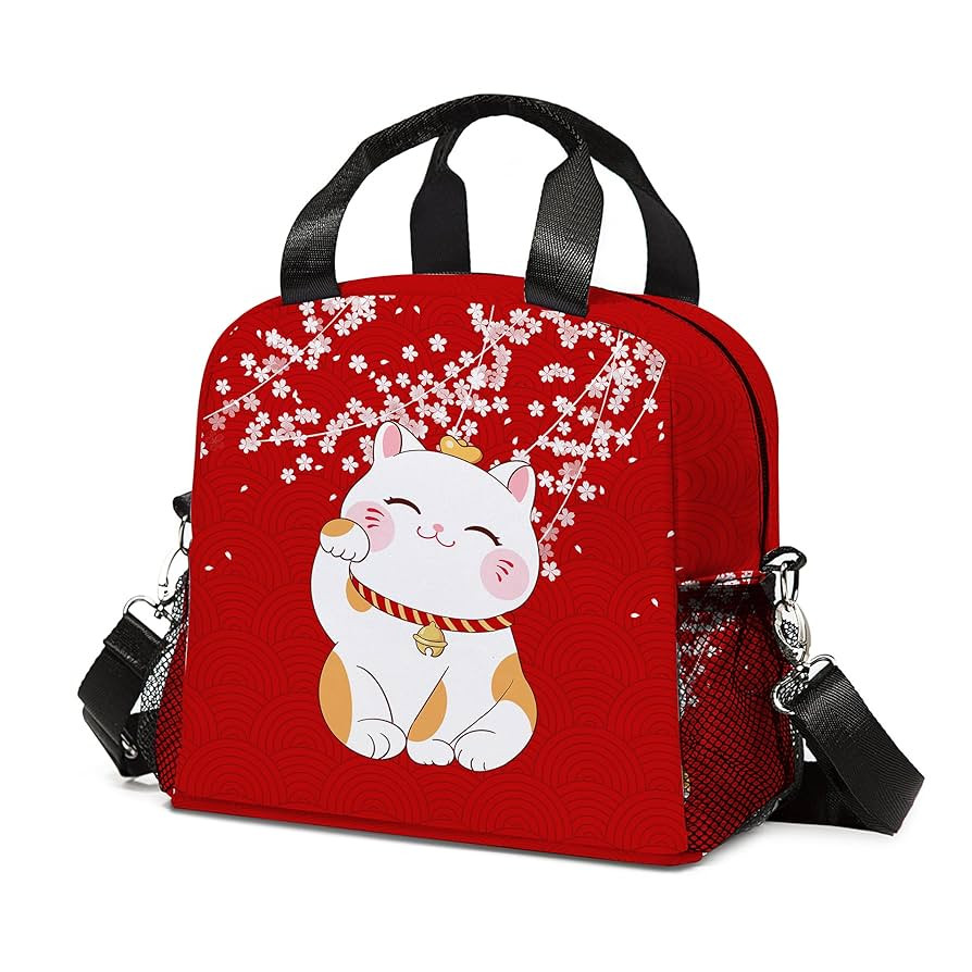 Cat Lunch Bag Reusable Insulated Lunch Box Large Capacity Meal Tote for Kids Women Men Cooler Bag... | Amazon (US)