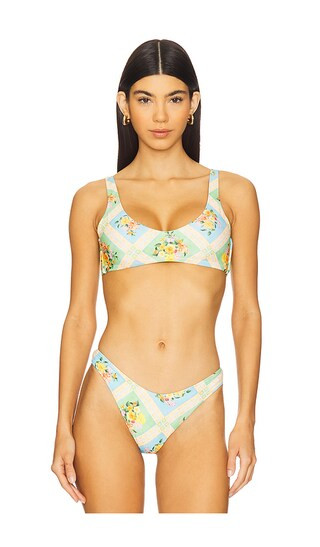 Sanibel Top in Reversible Bouquet Gingham | Revolve Clothing (Global)