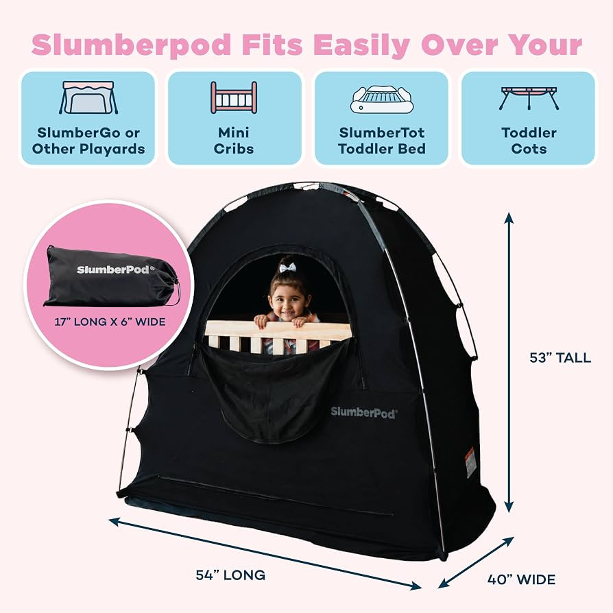 SlumberPod with Fan The Original Blackout Sleep Tent Travel Essential for Baby and Toddlers, Mini... | Amazon (US)