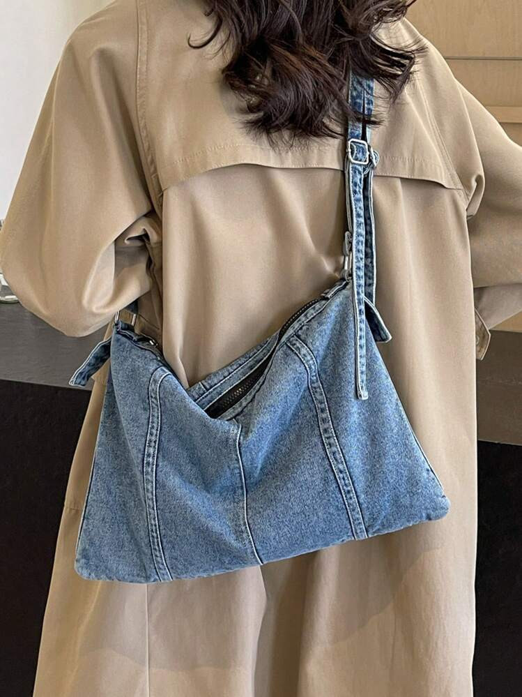 Fashionable New Design Diagonal Cross Bag Solid Color Trend Versatile Simple Shoulder Bag Casual ... | SHEIN