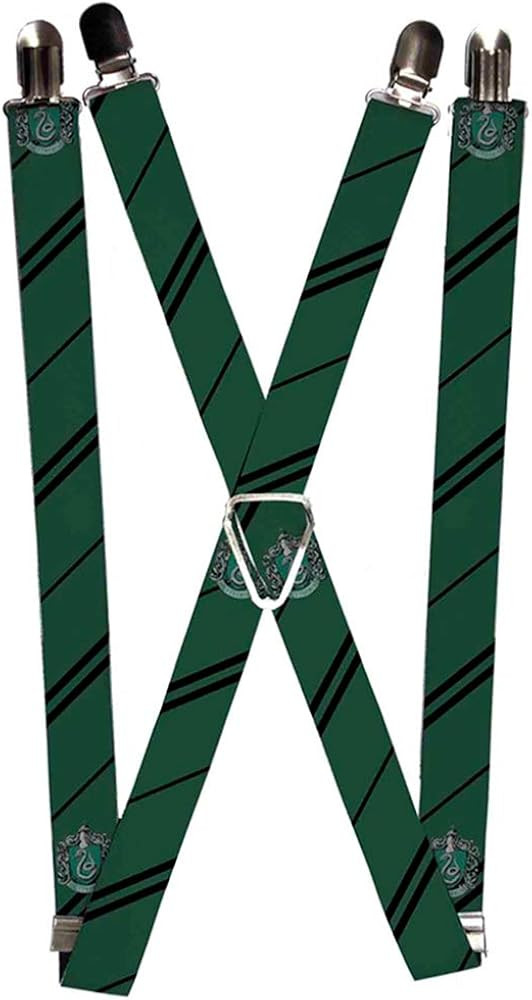 Buckle-Down Suspenders-Slytherin Crest/Stripe Green/Black | Amazon (US)