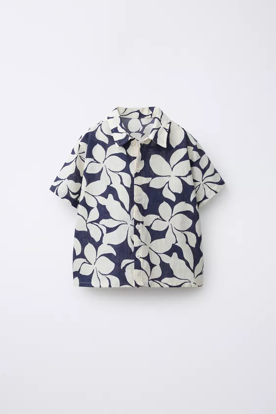 FLORAL PRINT SHIRT WITH COTTON AND LINEN | Zara US