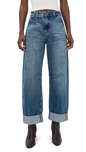 AG Jeans Women's Mercer High Rise Cuffed Barrel Jean | Amazon (US)