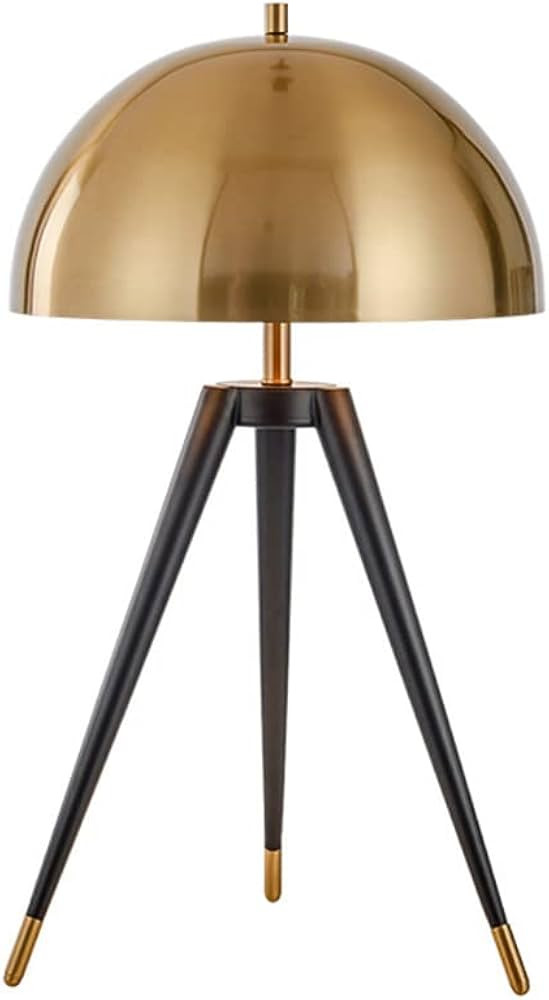 Soutas Mid Century Modern Mushroom Table Lamp Gold Shade Mushroom lamp Fixture Study Bedroom Desk... | Amazon (US)