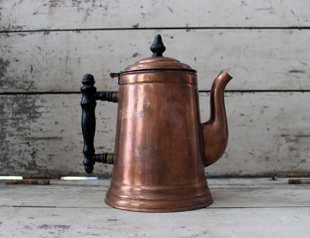 Vintage Copper Plated Coffee Pot - Etsy | Etsy (US)