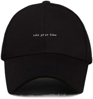 Take Your time Unisex Baseball Cap Fashion Fun Inspirational Saying Seasonal Headwear Black | Amazon (US)