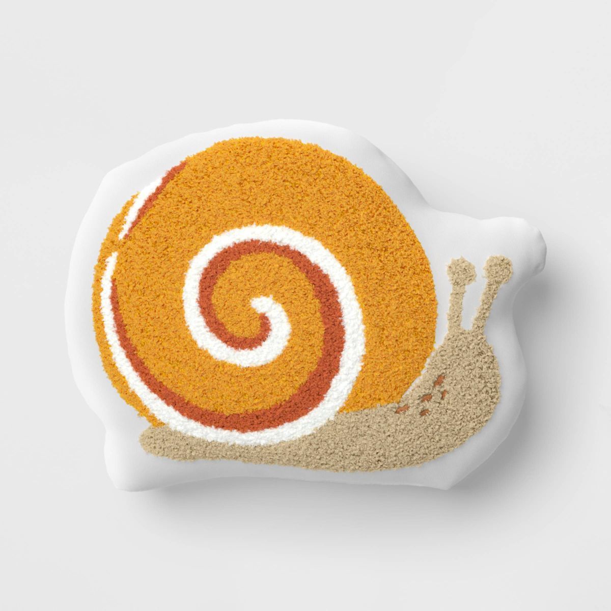 Snail Shaped Embroidered Cotton Throw Pillow Yellow - Room Essentials™ | Target