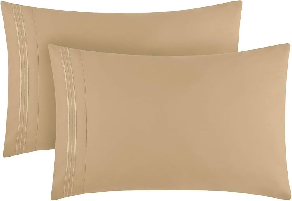 Mellanni King Size Pillow Cases Set of 2 - Iconic Collection Pillowcases - Hotel Luxury, Extra So... | Amazon (US)