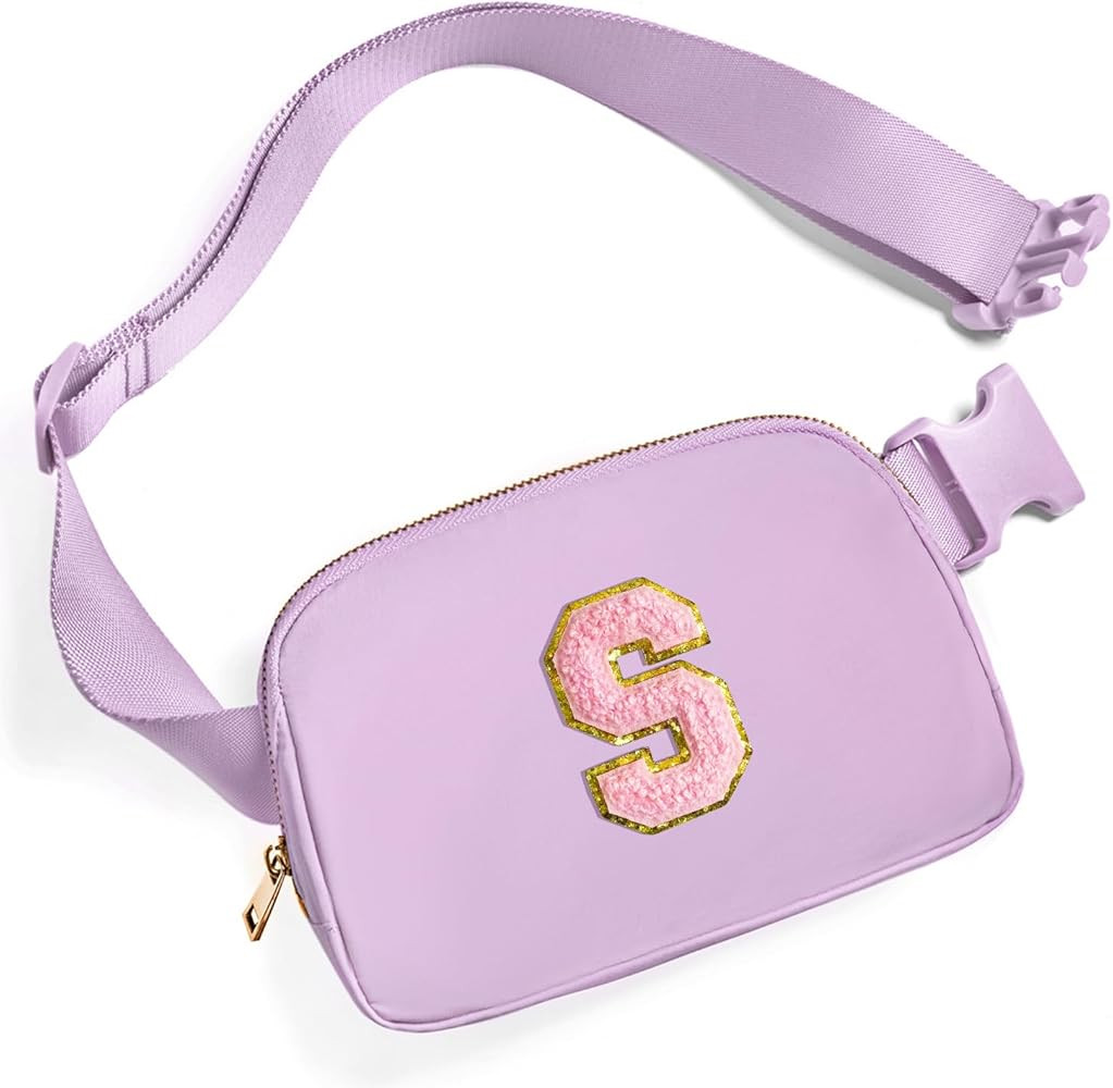 Gitus Belt Bag Fanny Pack Crossbody Bags with Initial Letter Patch Cute Stuff Birthday Gifts for ... | Amazon (US)