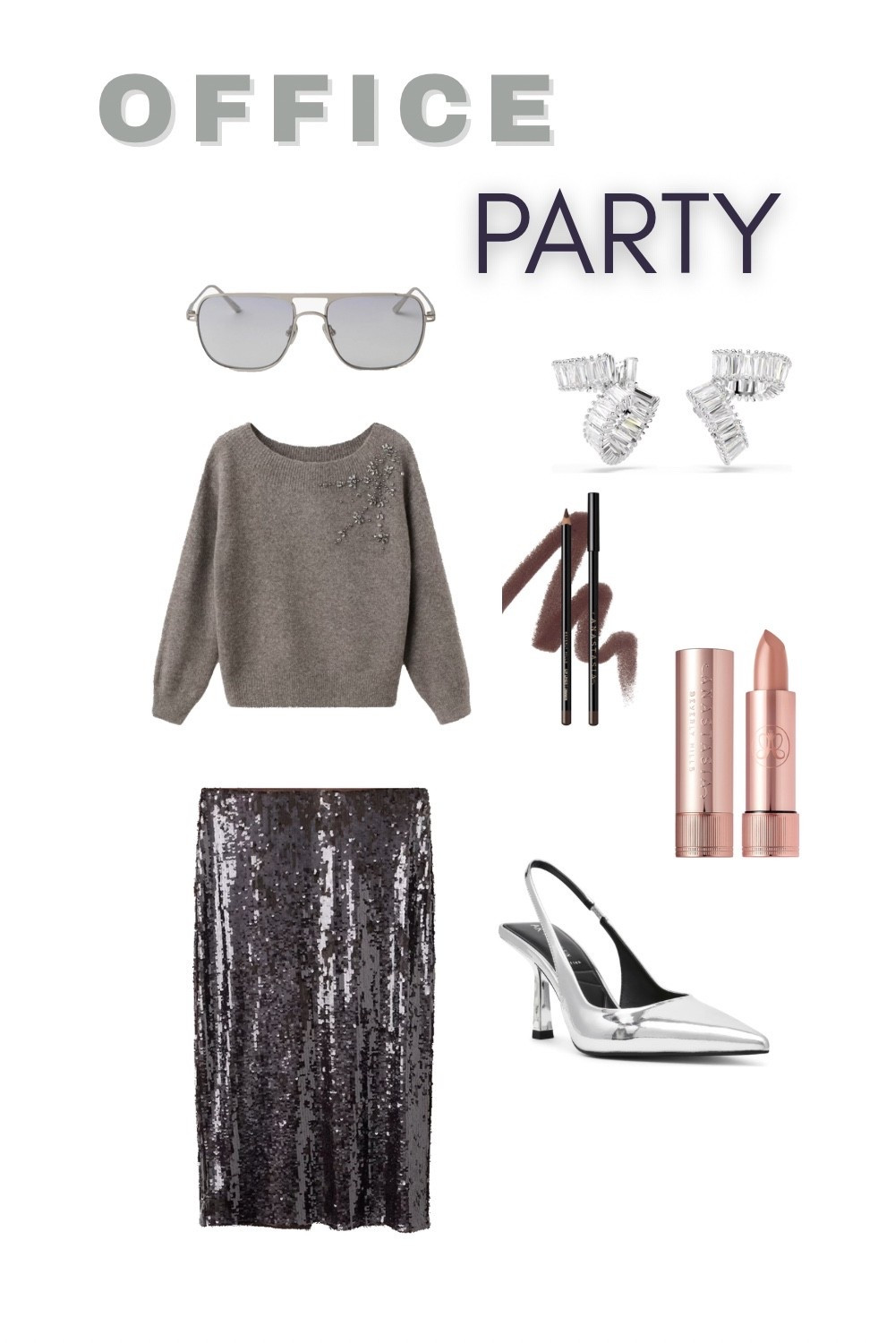 Here’s a festive look with silver tones and nude lip for the office holiday party

#LTKStyleTip #LTKParties #LTKHoliday