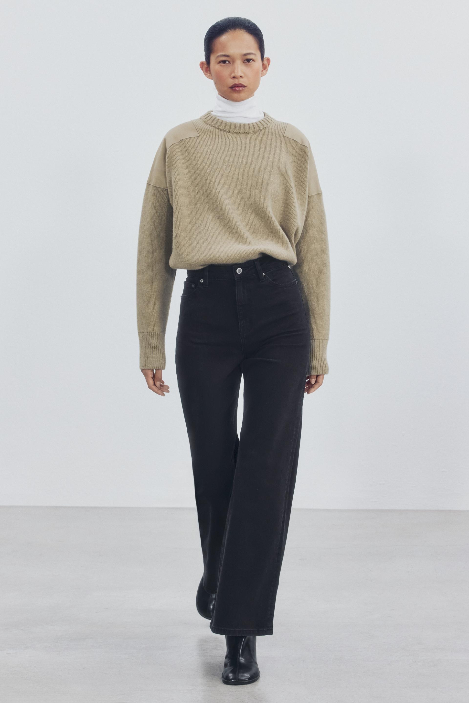 Zara - Zw Collection Comfort High-Rise Wide Leg Jeans - Mid-Blue - 30 (Ca 10) - Woman | Zara Canada