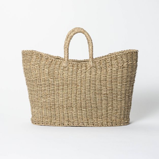 19&#34; x 9&#34; x 16&#34; Tapered Oval Seagrass Basket Natural - Threshold&#8482; designed with ... | Target