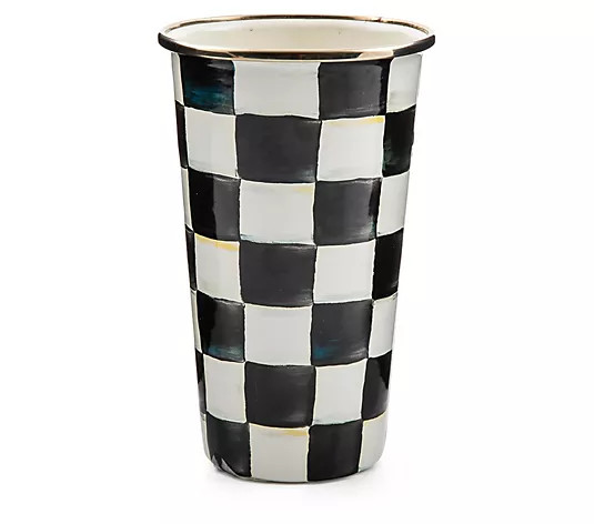 MacKenzie-Childs Courtly Check 20 Ounce Tumbler - QVC.com | QVC