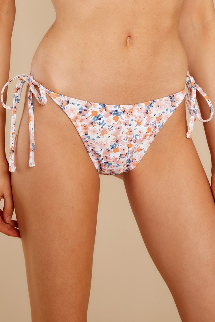 Samaria Sun Multi Side Tie Bikini Bottoms | Red Dress 