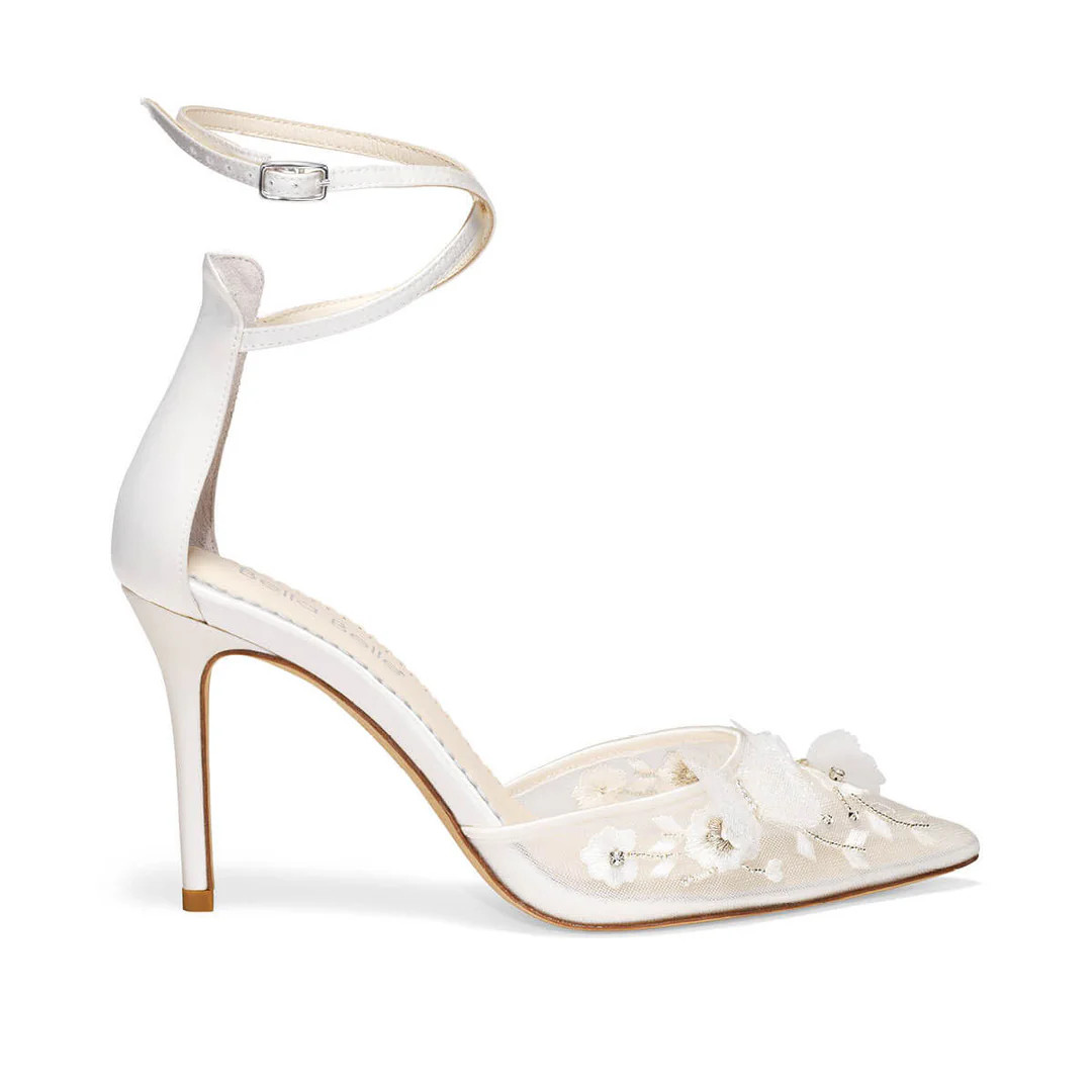 Ivory Butterfly Heels, Garden Party Shoes | Bella Belle Shoes