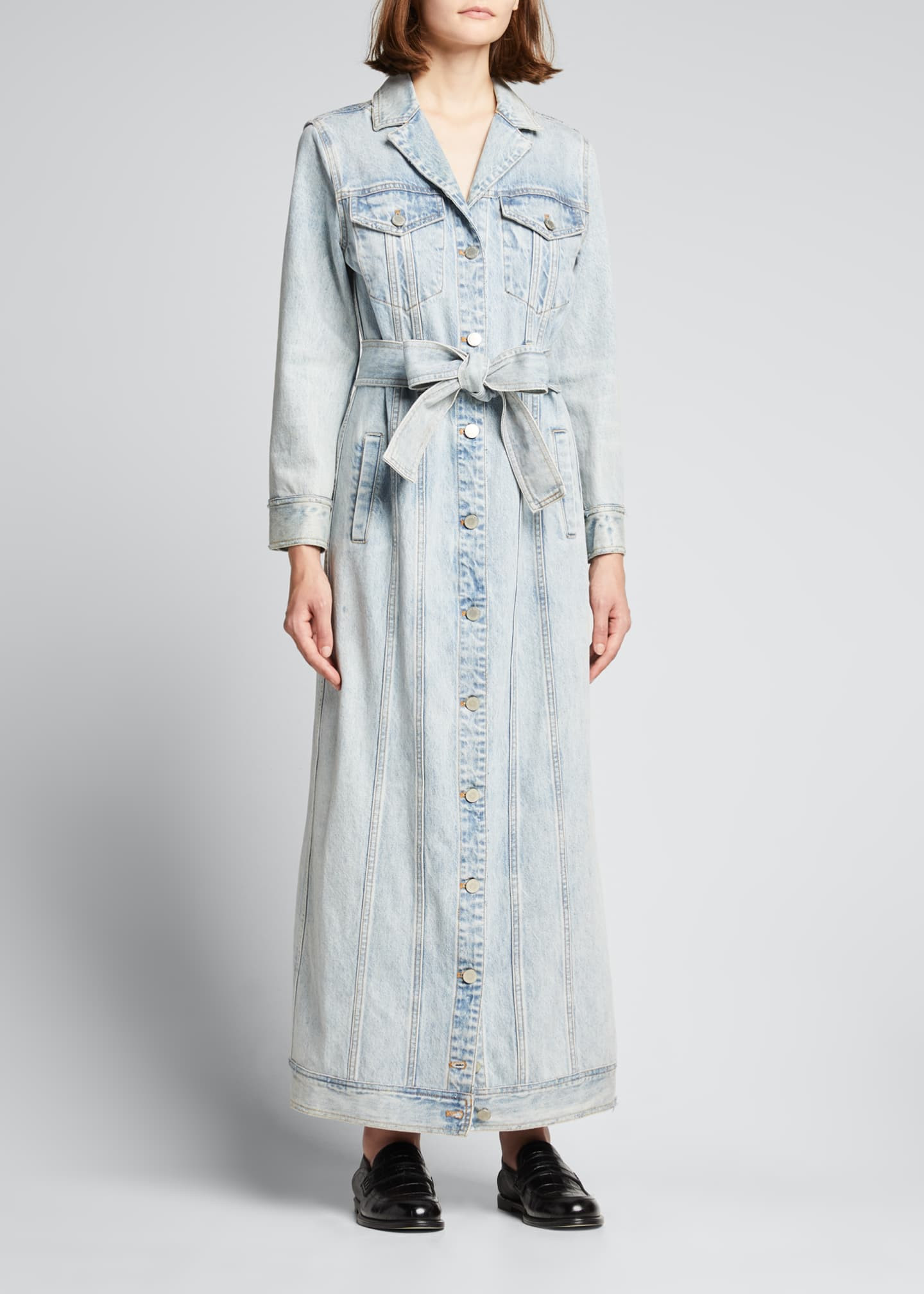 Alice + Olivia Daren Maxi Denim Shirtdress | Bergdorf Goodman