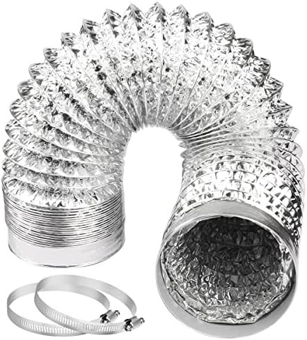 Omont Dryer Vent Hose 4 Inch 5FT Flexible Dryer Ducting Tube Air Duct Aluminum Insulated Flex Hose K | Amazon (US)