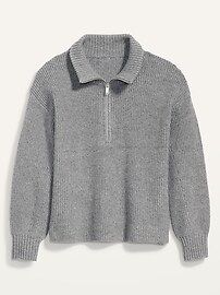 Rib-Knit Quarter-Zip Sweater for Women | Old Navy (US)