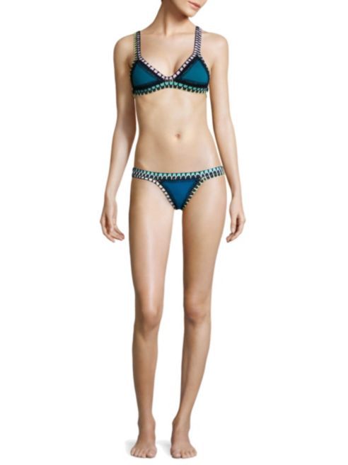 KIINI - Flor Embroidered Bikini Top | Saks Fifth Avenue